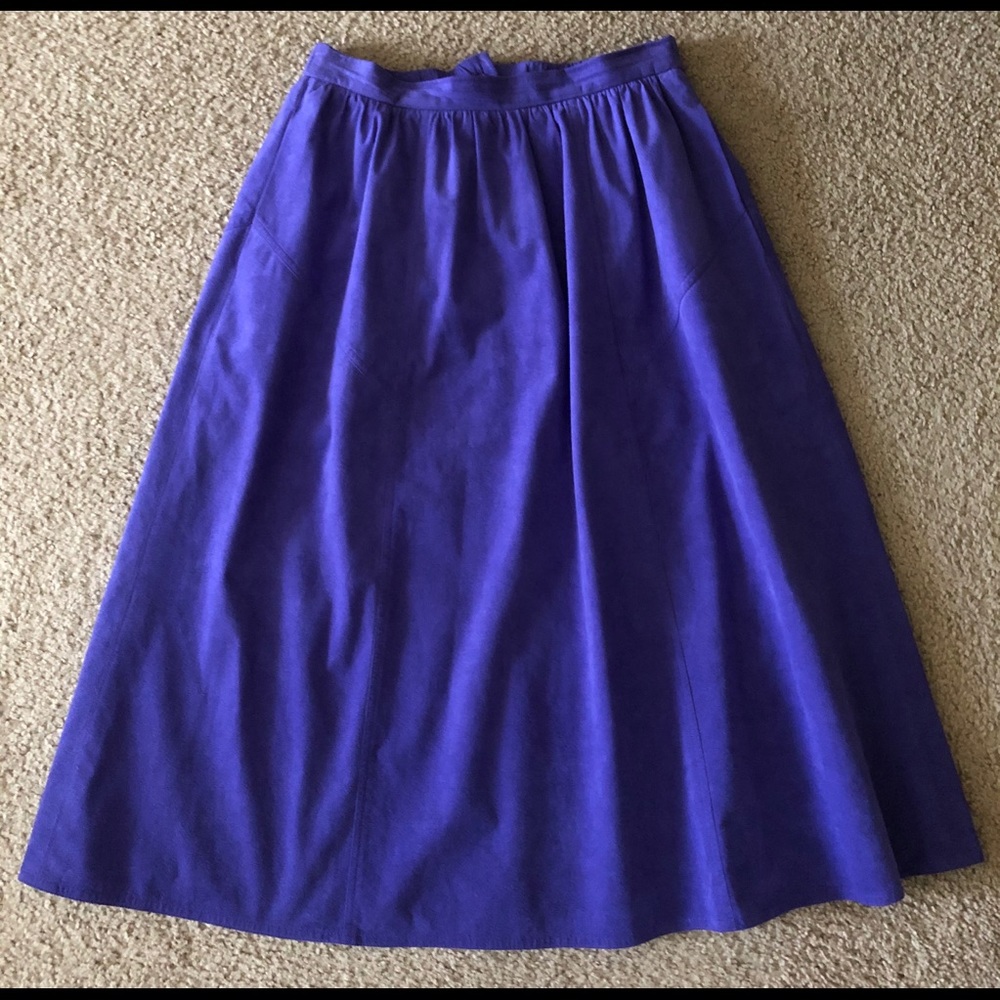 Lilli Ann Collections Vintage Skirt Size M Ultrasuede Facile Flared Casual - Picture 9 of 12